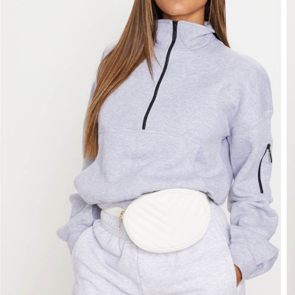 Oversized zip front sweat